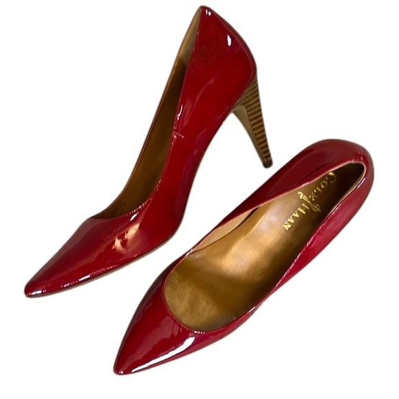 Cole Haan Red Patent Leather 3” Heels Pumps Pointed Toe Nike Air Comfort 7.5B - Picture 1 of 14